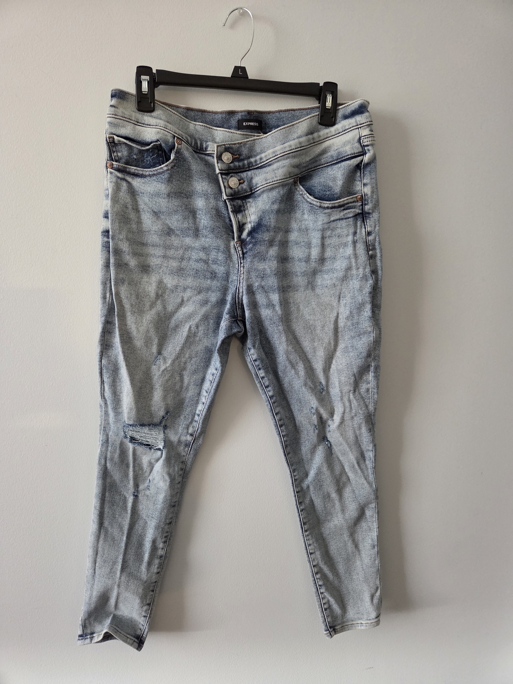 Express Light Wash Distressed Women's Jeans
